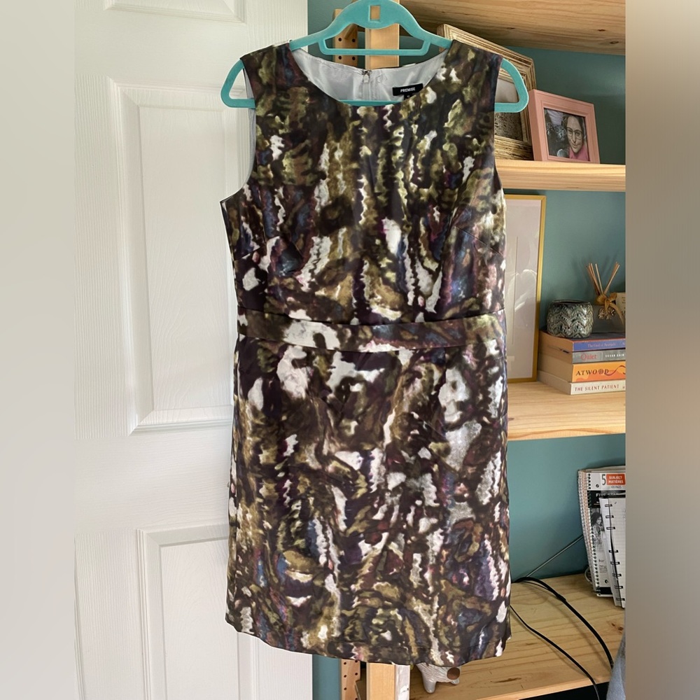 Satin camo-like dress